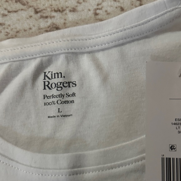 Kim Rogers White Cotton Top - Picture 2 of 8